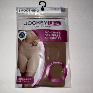 NWT Jockey No Chafe Non-Compression Smoothing Seamfree Slipshort Nude Size XXL